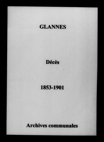 Glannes. Décès 1853-1901