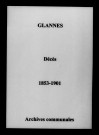 Glannes. Décès 1853-1901
