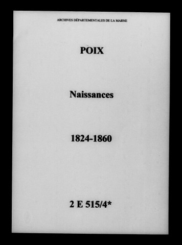 Poix. Naissances 1824-1860