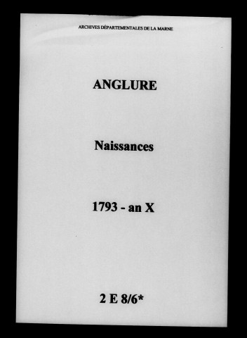 Anglure. Naissances 1793-an X
