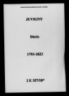 Juvigny. Décès 1793-1823