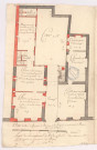 Copie de l'arrangement du rez-de-chaussée du bureau la draperie de Reims, XVIIIè s.