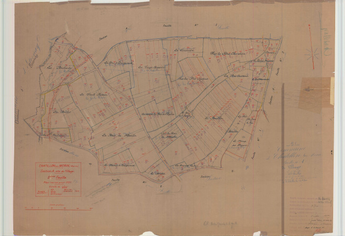 Châtillon-sur-Morin (51137). Section A2 échelle 1/2500, plan mis à jour pour 01/01/1935, non régulier (papier)