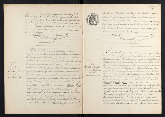 Queudes. Décès 1893-1929