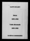 Saint-Eulien. Décès et tables décennales des naissances, mariages, décès 1893-1902