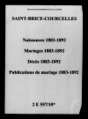 Saint-Brice-Courcelles. Naissances, mariages, décès, publications de mariage 1883-1892