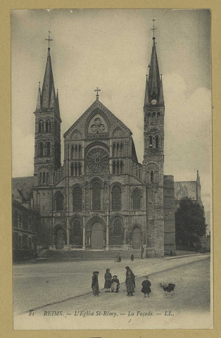 REIMS. 81. L'Église St-Rémy - La façade / L.L.
