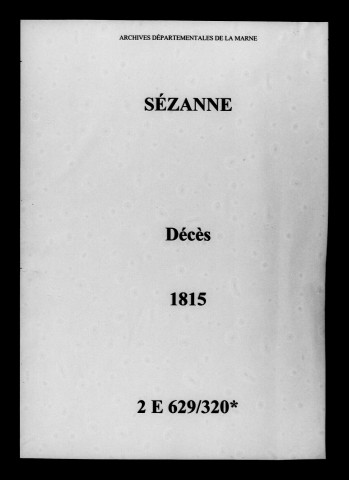 Sézanne. Décès 1815
