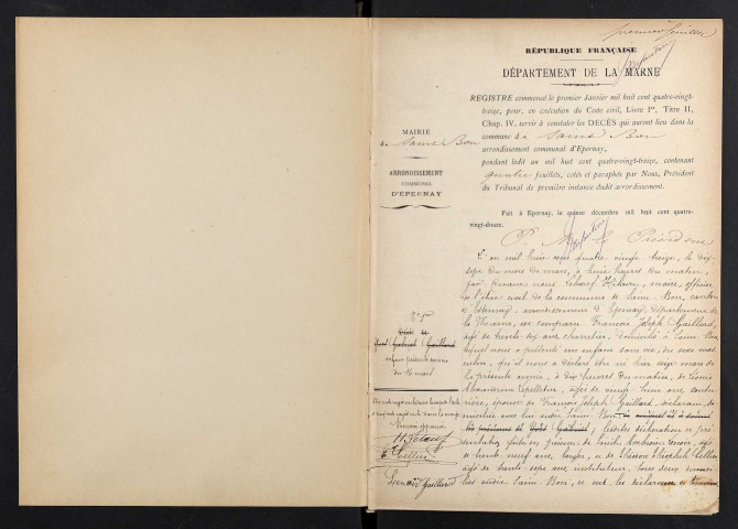 Saint-Bon. Décès 1893-1929