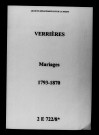 Verrières. Mariages 1793-1870