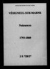 Vésigneul-sur-Marne. Naissances 1793-1860