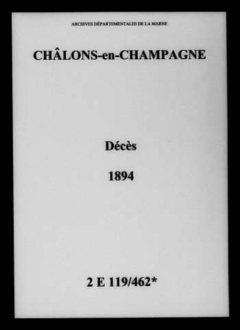 Châlons-sur-Marne. Décès 1894