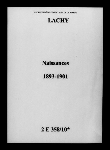 Lachy. Naissances 1893-1901