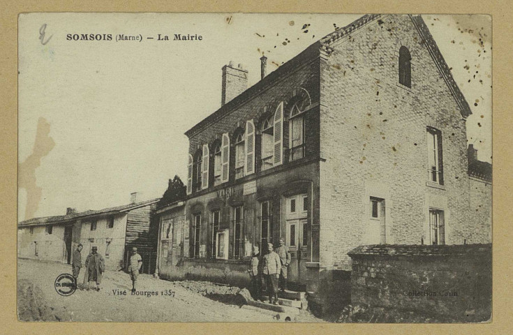 SOMSOIS. La Mairie / Ch. Brunel, photographe à Matougues.
MatouguesÉdition Ch. Brunel.Sans date
Collection Cazin