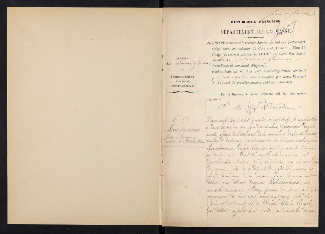 Saint-Genest. Décès 1893-1929