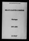 Braux-Sainte-Cohière. Mariages 1871-1891
