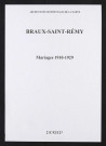 Braux-Saint-Rémy. Mariages 1910-1929