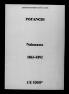 Potangis. Naissances 1863-1892