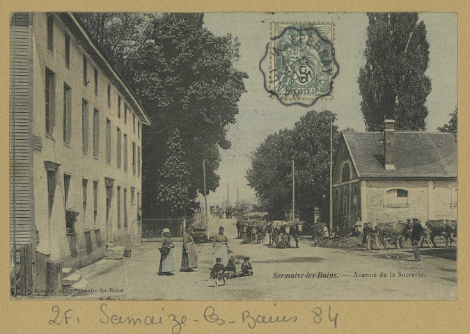 SERMAIZE-LES-BAINS. Avenue de la Sucrerie. Sermaize-les-Bains Édition F. Rourtier. [vers 1907] 
