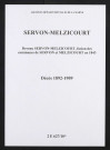 Servon-Melzicourt. Décès 1892-1909