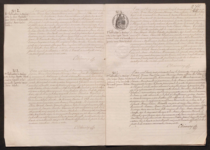 Moiremont. Publications de mariage 1862-1927