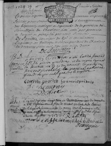 Châlons-sur-Marne. Saint-Alpin. Baptêmes, mariages, sépultures 1723-1736