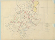 Landricourt (51315). Tableau d'assemblage échelle 1/5000, plan remembré pour 1953, plan régulier (papier)
