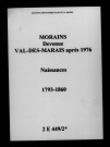 Morains. Naissances 1793-1860