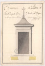 Elévation et plan de la principale porte d'entrée de l'église de Prunay, 1772.