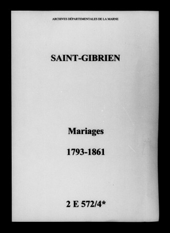 Saint-Gibrien. Mariages 1793-1861