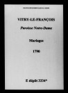 Vitry-le-François. Notre-Dame. Mariages 1790