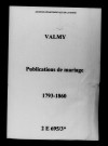 Valmy. Publications de mariage 1793-1860