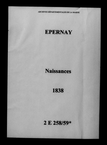Épernay. Naissances 1838