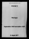Pourcy. Mariages 1663-1665