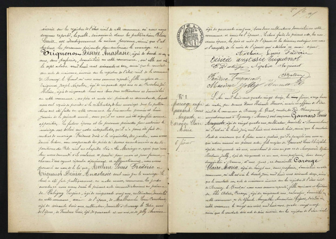 Broussy-le-Grand. Mariages 1893-1929