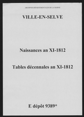 Ville-en-Selve. Naissances 1802-1812
