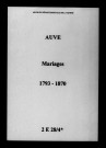 Auve. Mariages 1793-1870