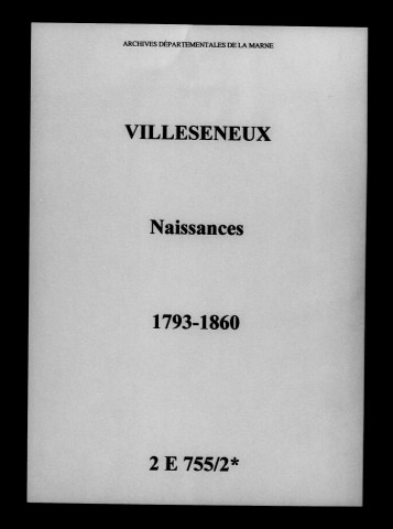 Villeseneux. Naissances 1793-1860