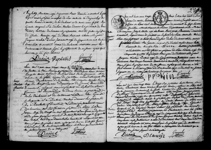 Nanteuil-la-Fosse. Naissances, publications de mariage, mariages, décès 1823-1832