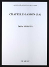 Chapelle-Lasson (La). Décès 1893-1929