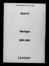 Neuvy. Mariages 1893-1901