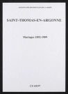 Saint-Thomas-en-Argonne. Mariages 1892-1909