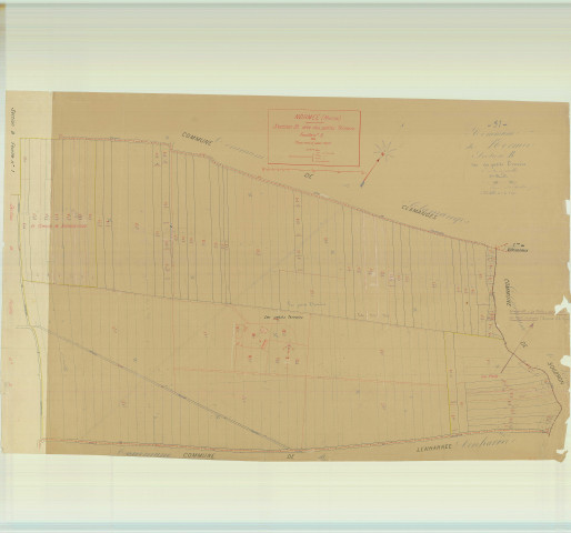 Fère-Champenoise (51248). Section B3 échelle 1/2000, plan mis à jour pour 01/01/1953, non régulier. Anciens plans de Normée (papier)