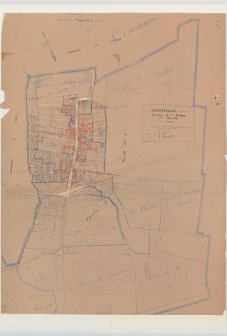 Cherville (51150). Section A1 échelle 1/1250, plan mis à jour pour 1931, plan non régulier (papier)