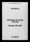 Esternay. Publications de mariage, mariages 1854-1862