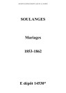 Soulanges. Mariages 1853-1862