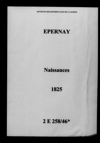 Épernay. Naissances 1825