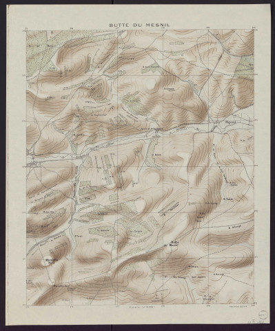 Butte du Mesnil.
Service géographique de l'Armée (Imp. G. C. T. A. IV).[1918]