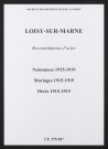 Loisy-sur-Marne. Naissances, mariages, décès 1915-1919 (reconstitutions)