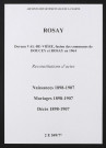 Rosay. Naissances, mariages, décès 1898-1907 (reconstitutions)